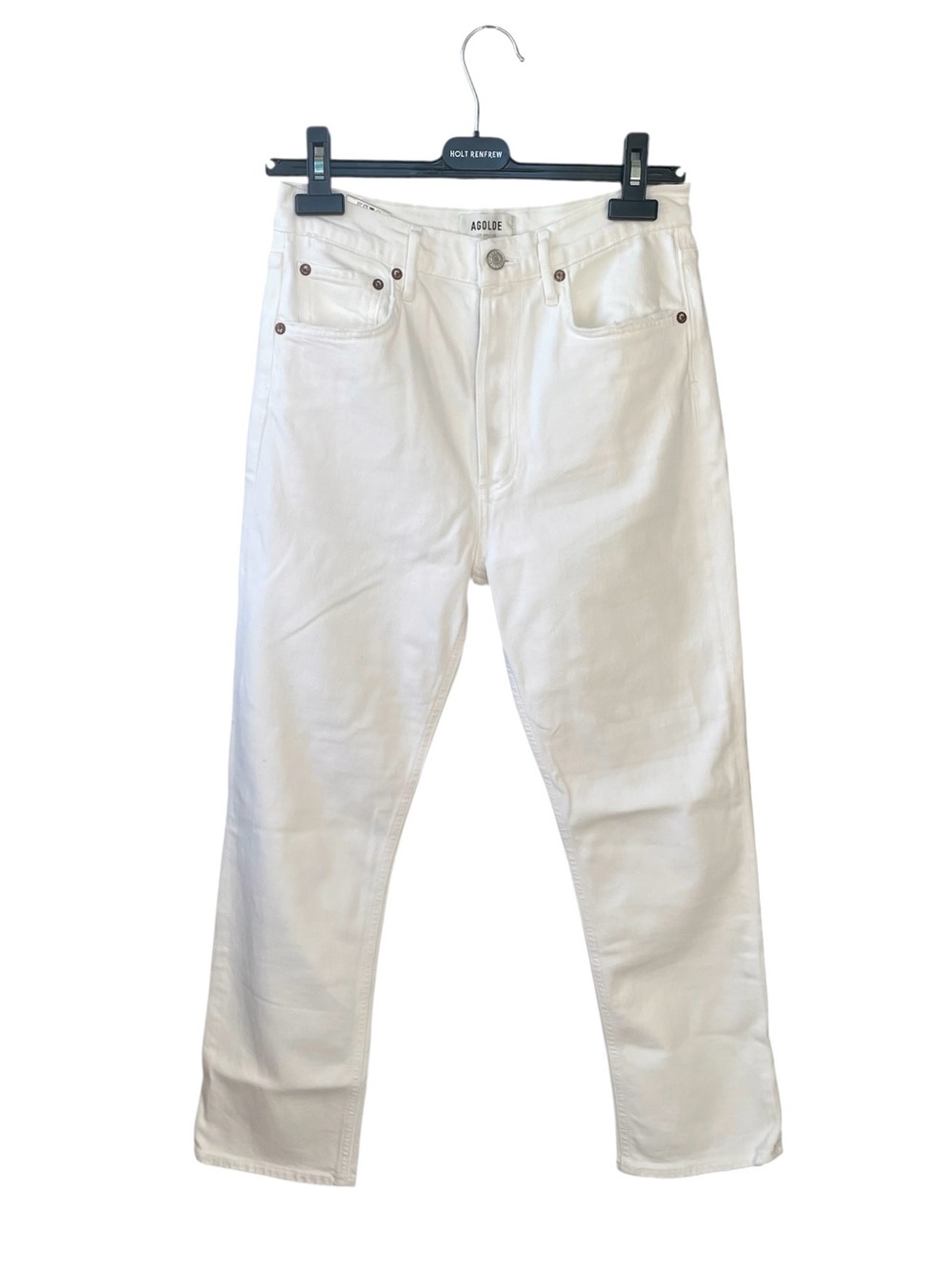 Agolde Riley High Rise Crop Straight Jeans 27 - Picture 8 of 13